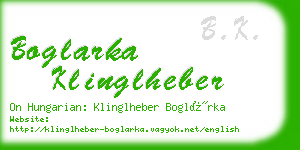 boglarka klinglheber business card